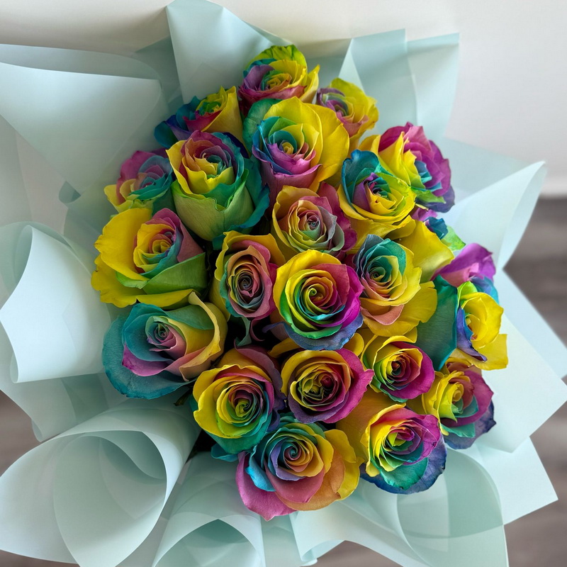 Rainbow roses - Grand Flowers Wholesale Inc